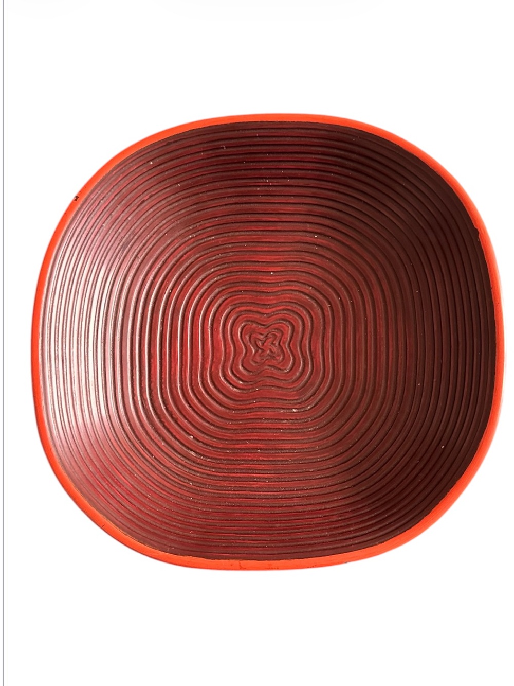 Vintage Japanese Kashiki Red Lacquer Bowl